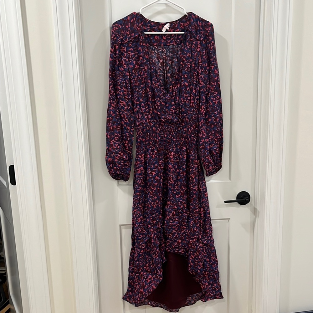 Parker multicolored maxi asymmetrical high-low dress